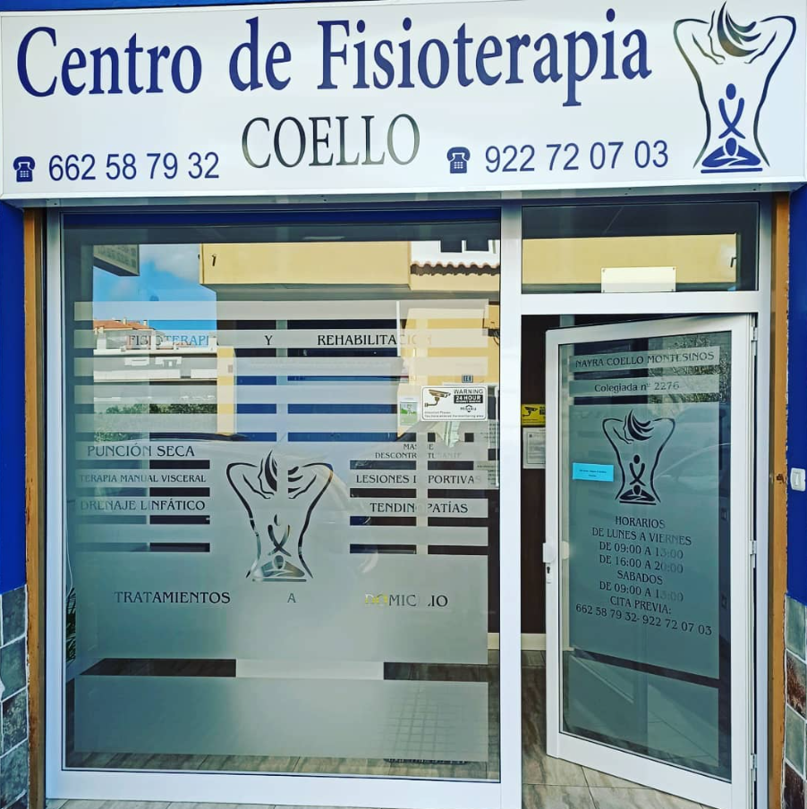 Fachada del Centro de Fisioterapia Coello en Calle Santa Isabel 28, Arona